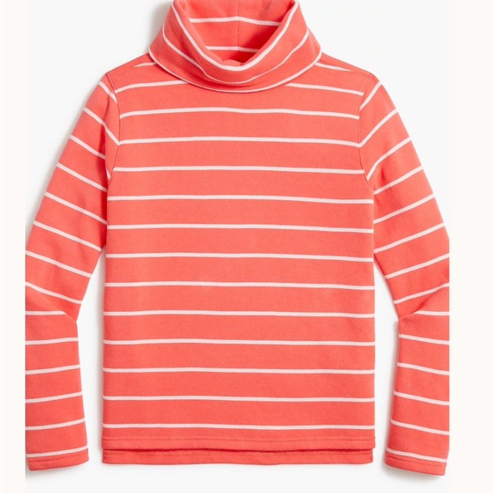 J. Crew Factory Striped mockneck sweatshirt in cloudspun fleece